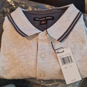 Michael Kors Men's Sz XL Short Sleeved Polo Cotton Shirt NWTs